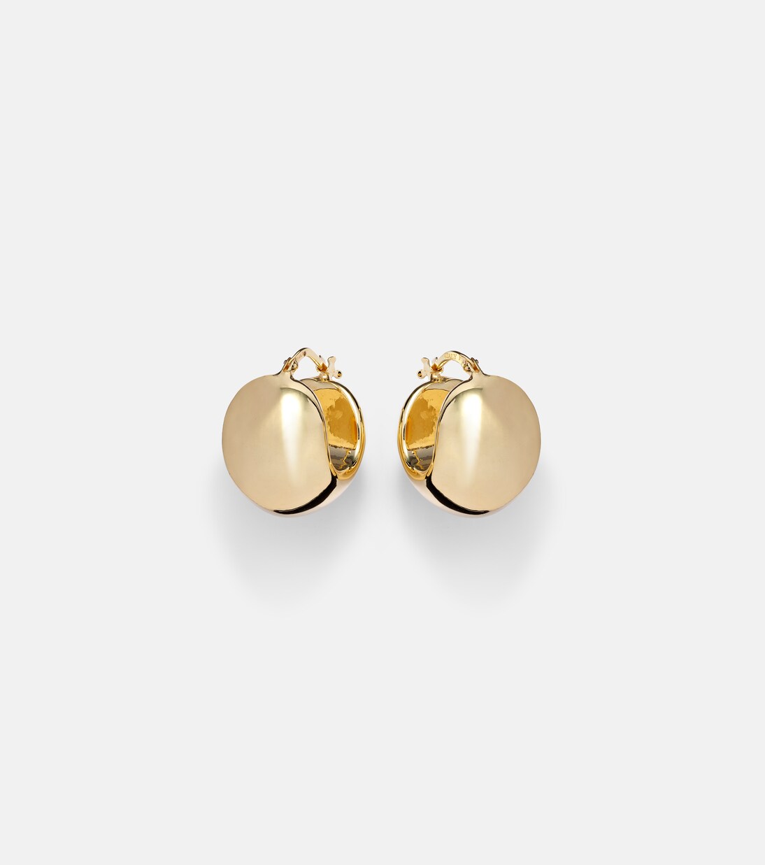 Ultra Puff 14kt gold huggies | Stone and Strand