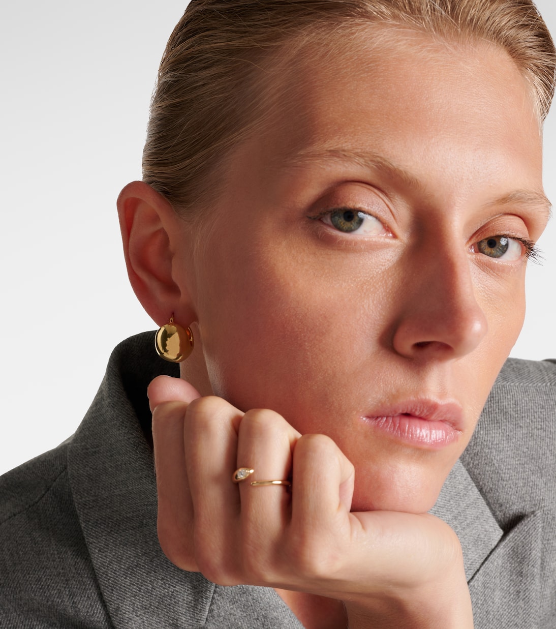 Ultra Puff 14kt gold huggies | Stone and Strand