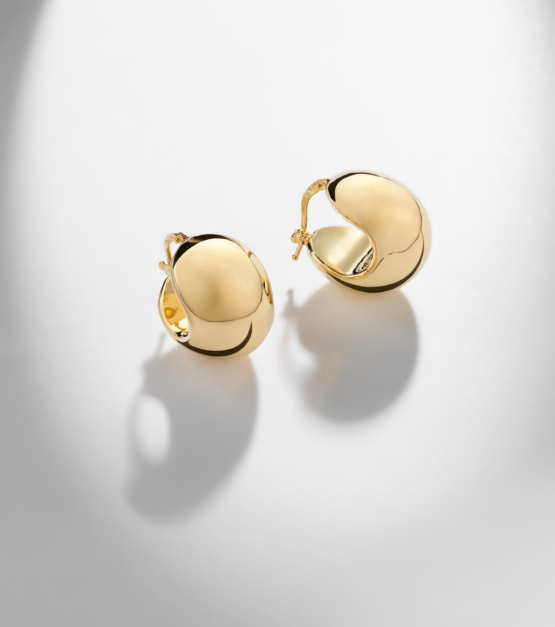 Ultra Puff 14kt gold huggies | Stone and Strand