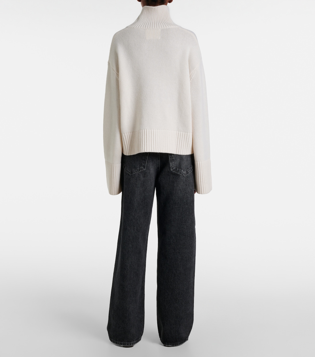 Jersey de cuello alto Fleur de cachemir | Lisa Yang