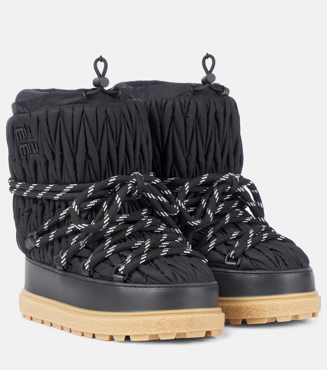 Logo matelassé snow boots | Miu Miu