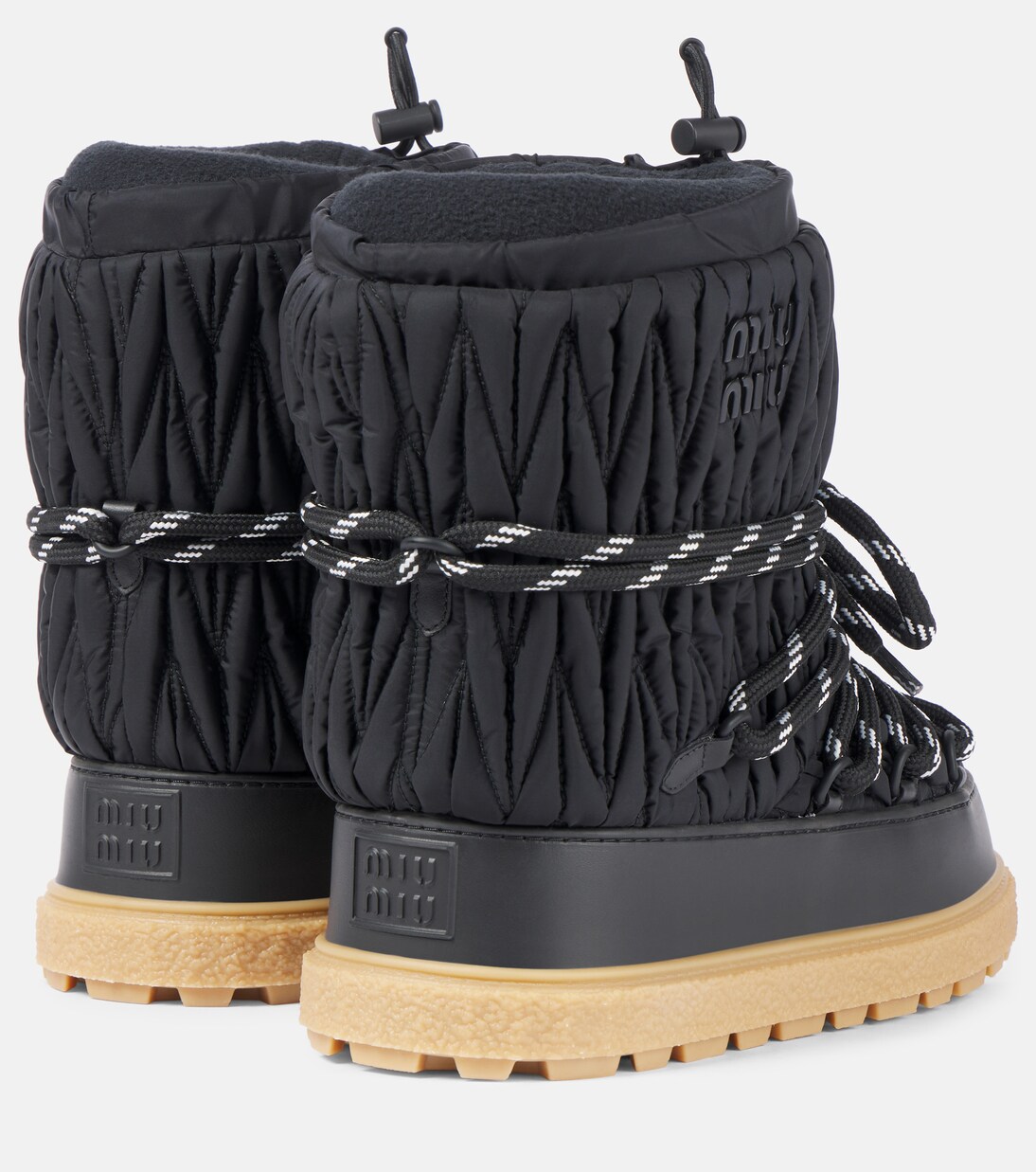 Logo matelassé snow boots | Miu Miu