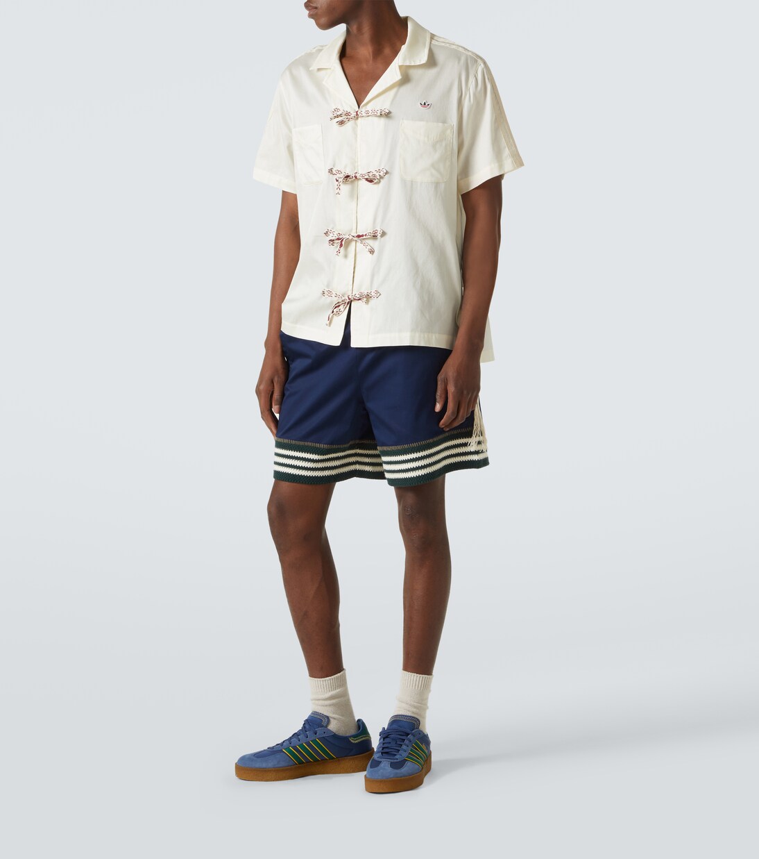 x Clot Gazelle suede-trimmed sneakers | Adidas