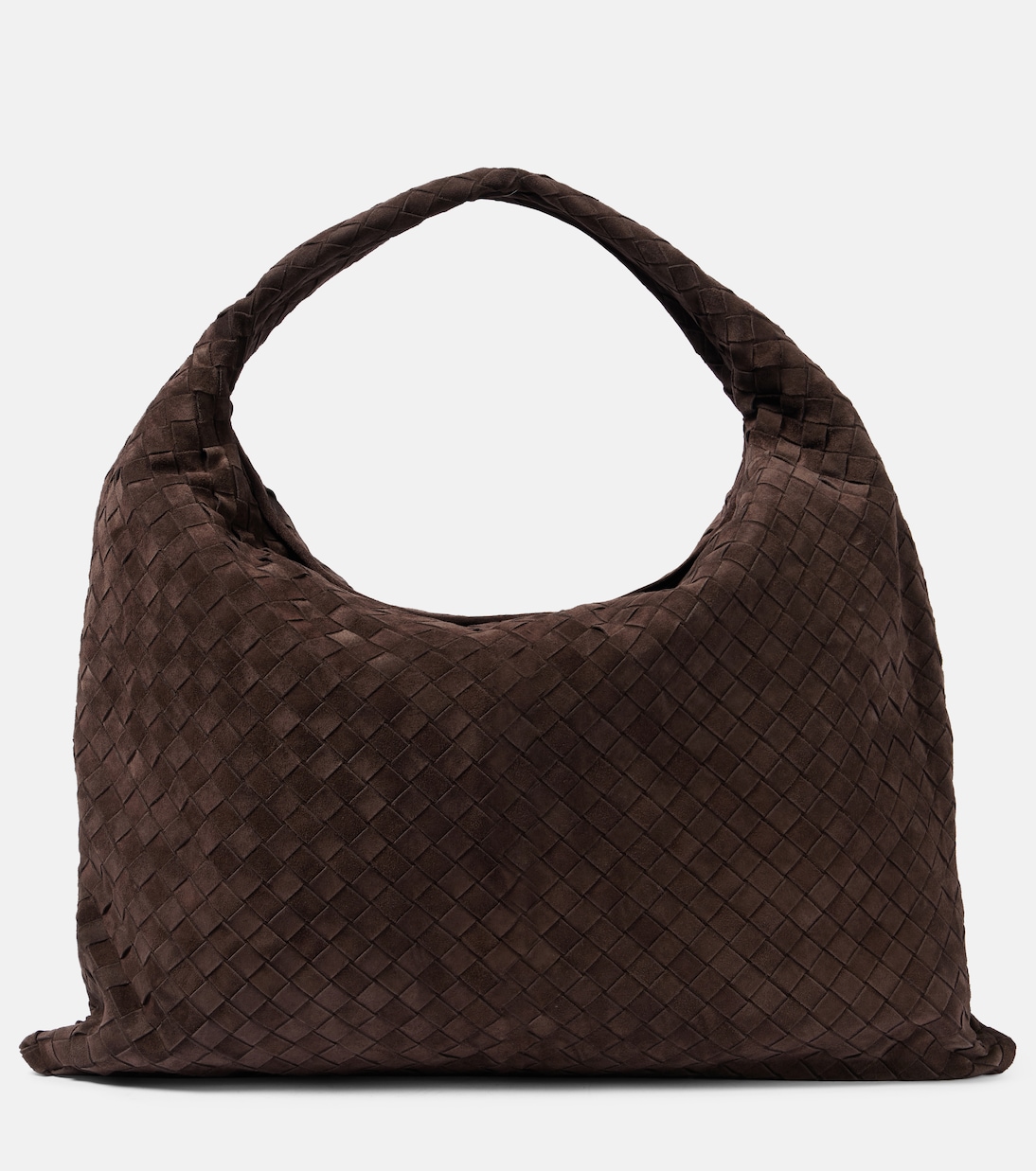 Hop Intrecciato Large suede shoulder bag | Bottega Veneta