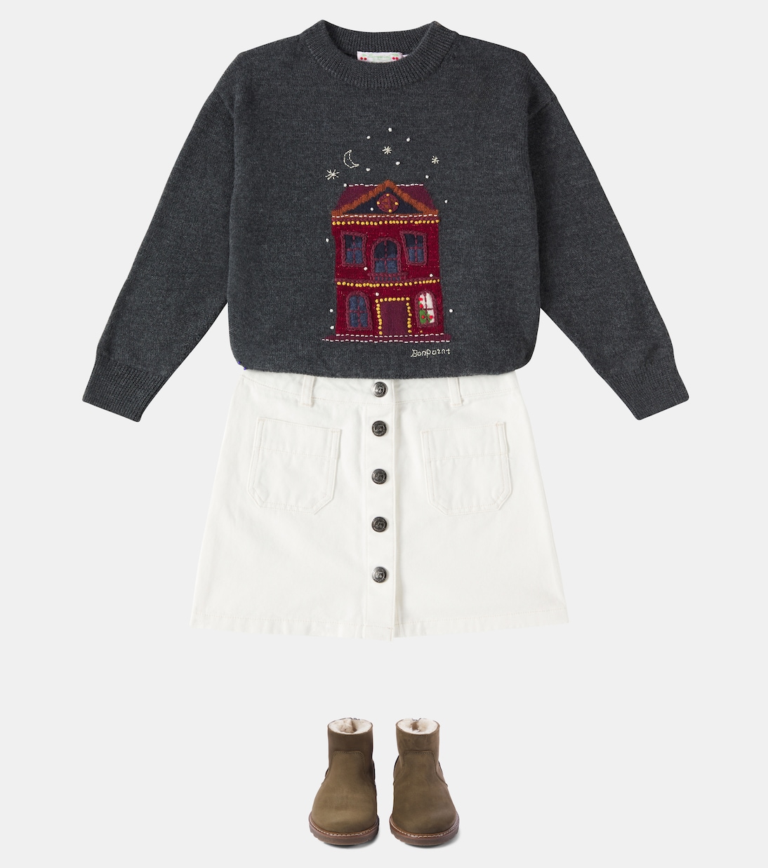 Falda Elise de algodón | Bonpoint