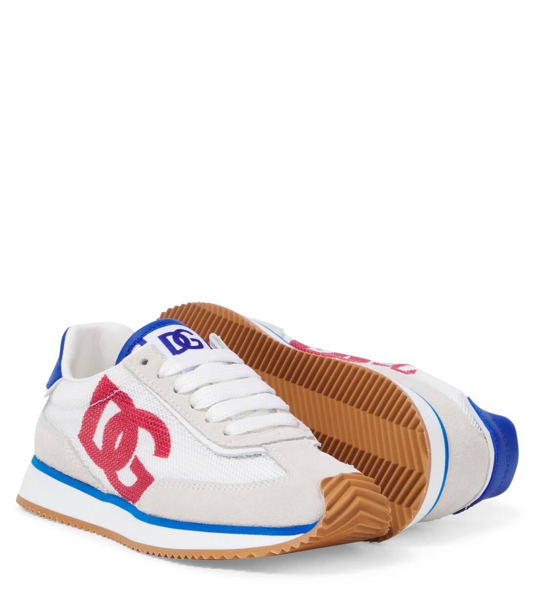 DG Cushion leather-trimmed sneakers | Dolce&Gabbana Kids