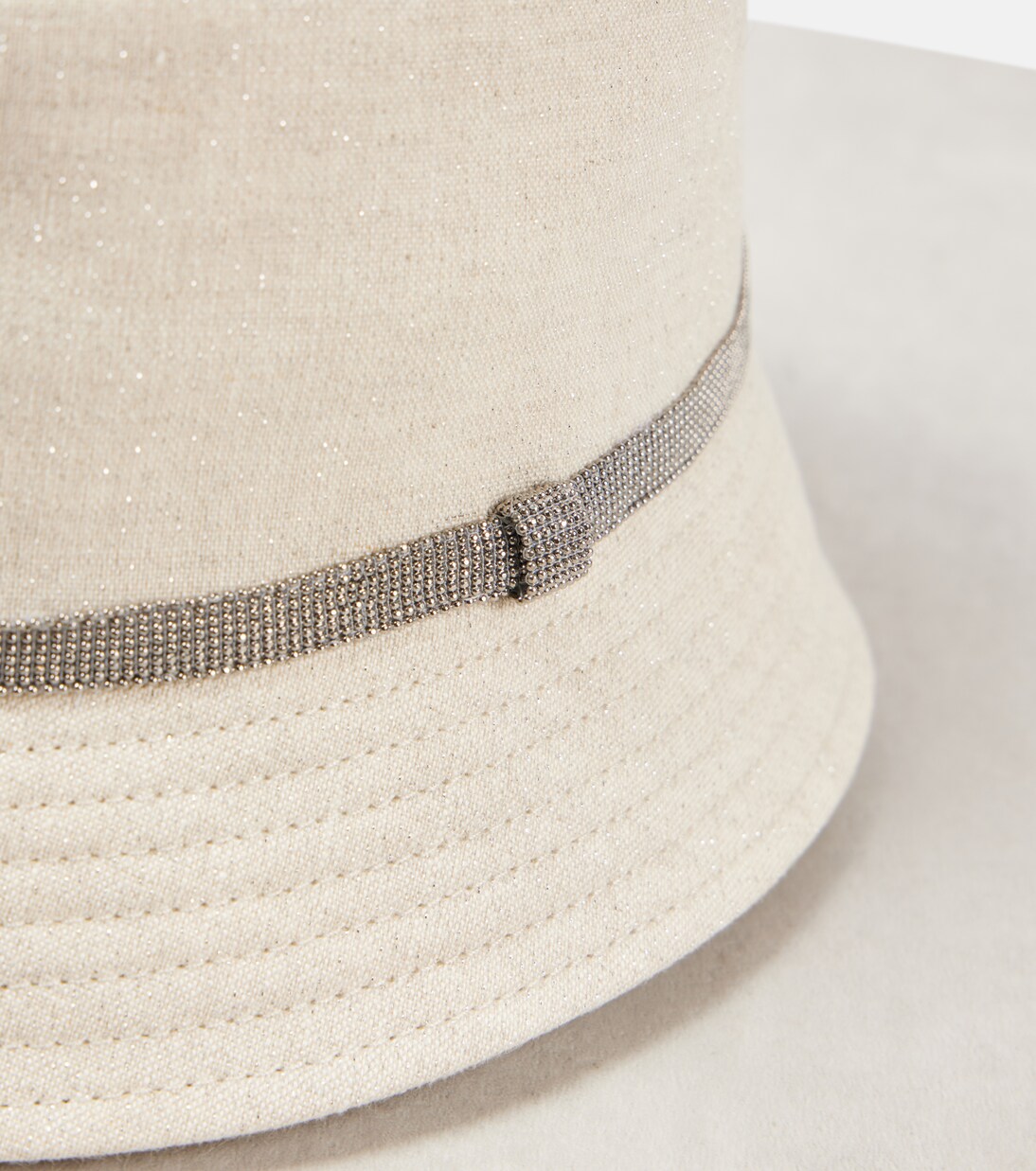 Linen canvas bucket hat | Brunello Cucinelli