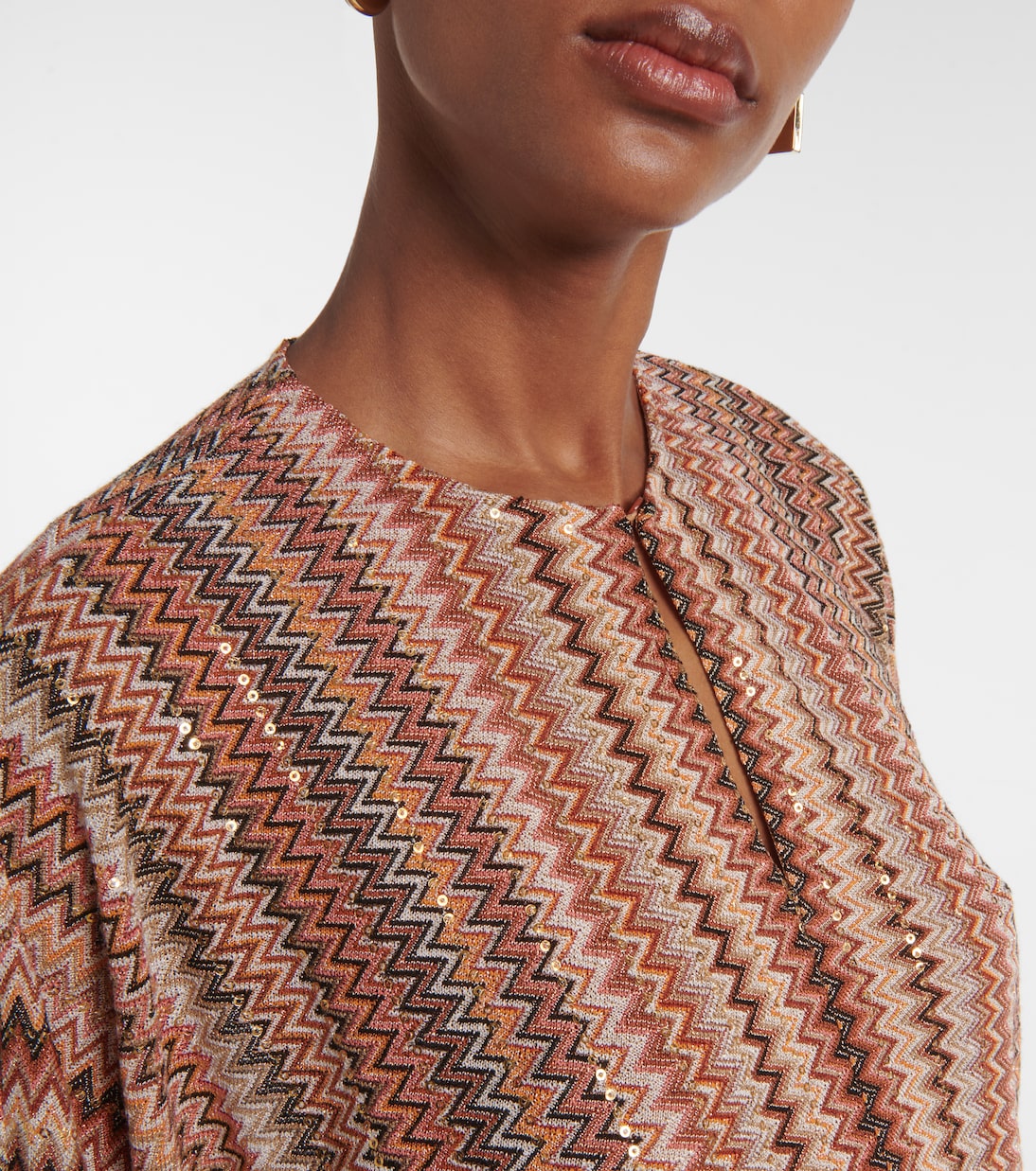 Top aus Häkelstrick mit Pailletten | Missoni