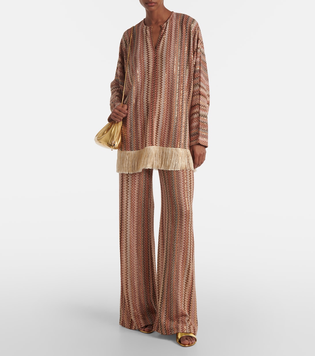 Top aus Häkelstrick mit Pailletten | Missoni