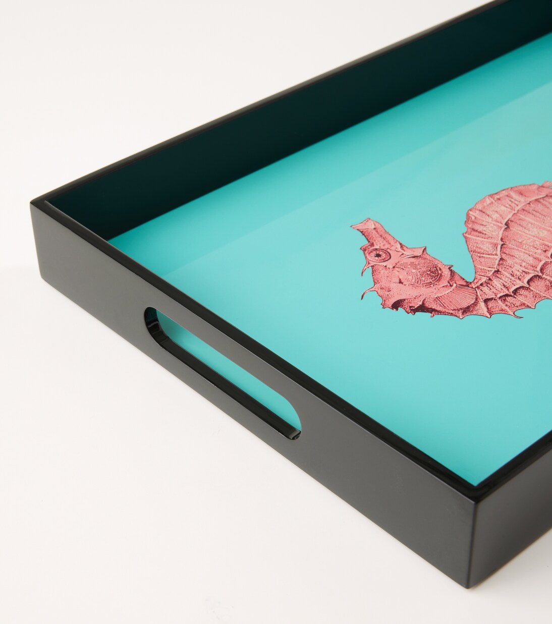 Seahorse lacquered wooden tray | Les-Ottomans