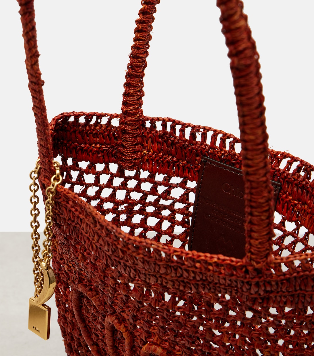 Summer Banana Small raffia tote bag  | Chloé