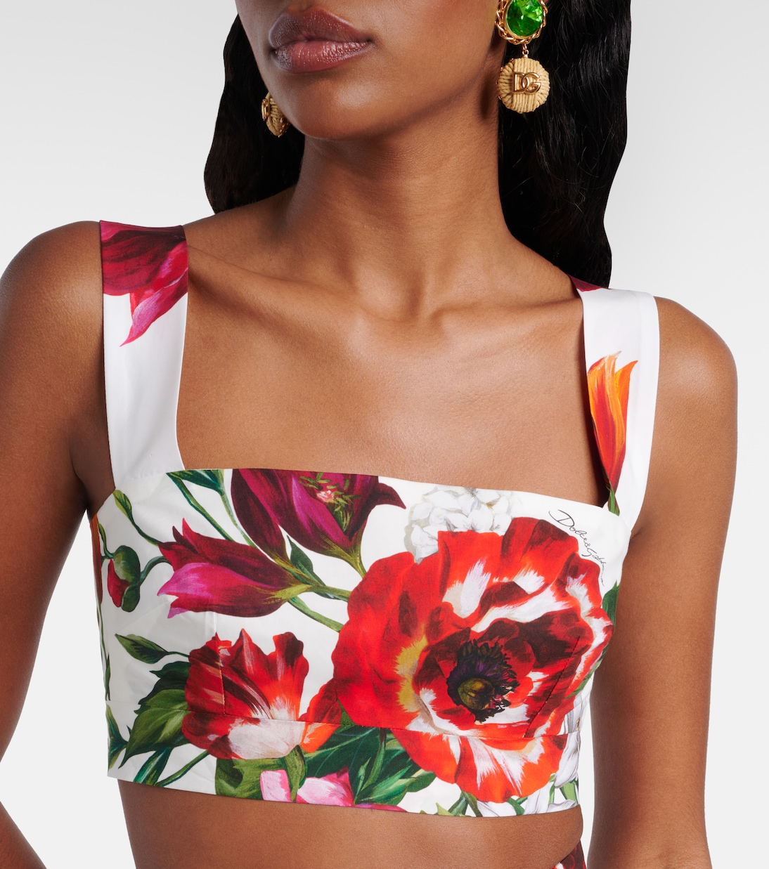 Top bralette in popeline di cotone | Dolce&Gabbana