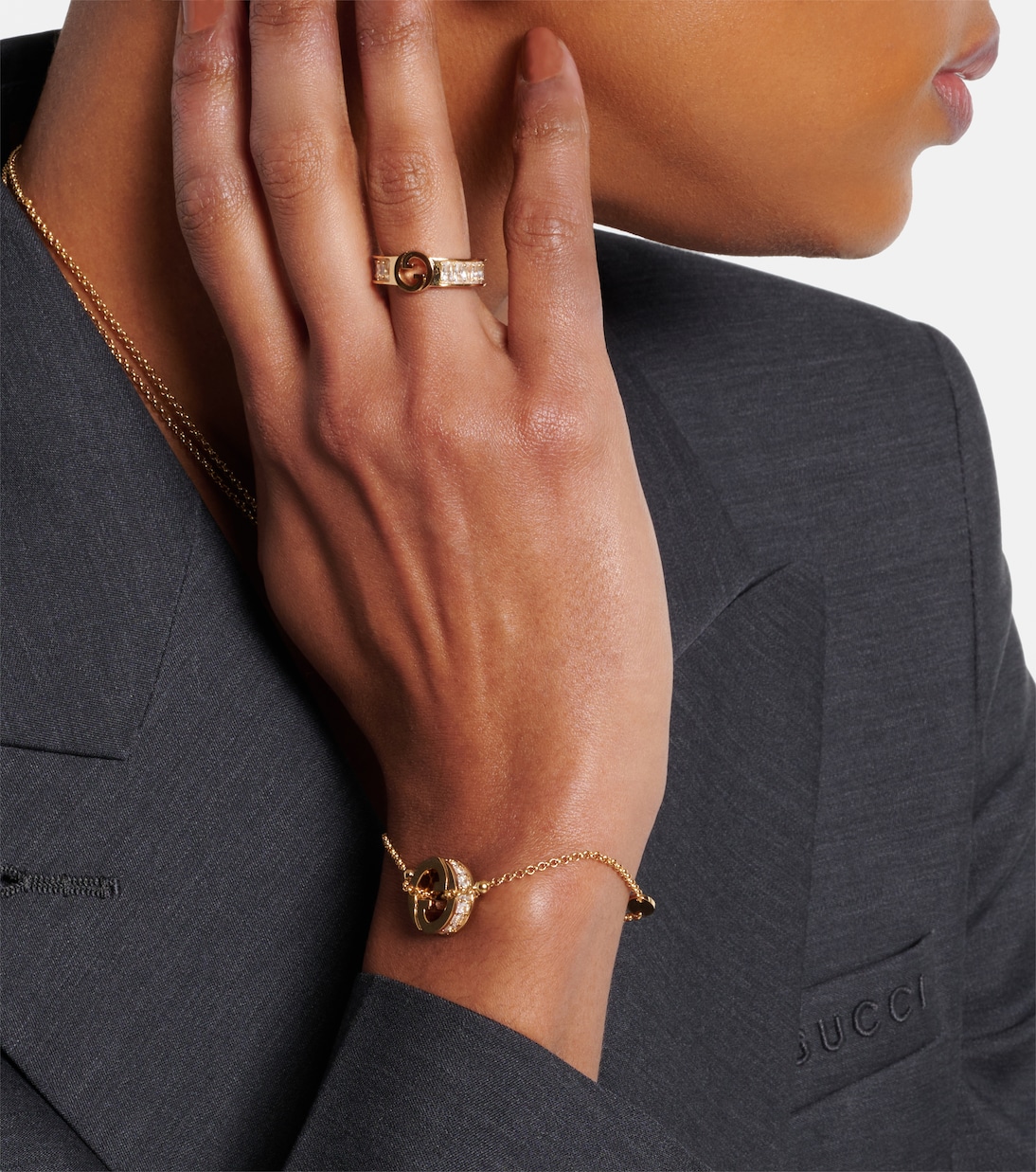 Gucci Blondie缀饰戒指 | Gucci