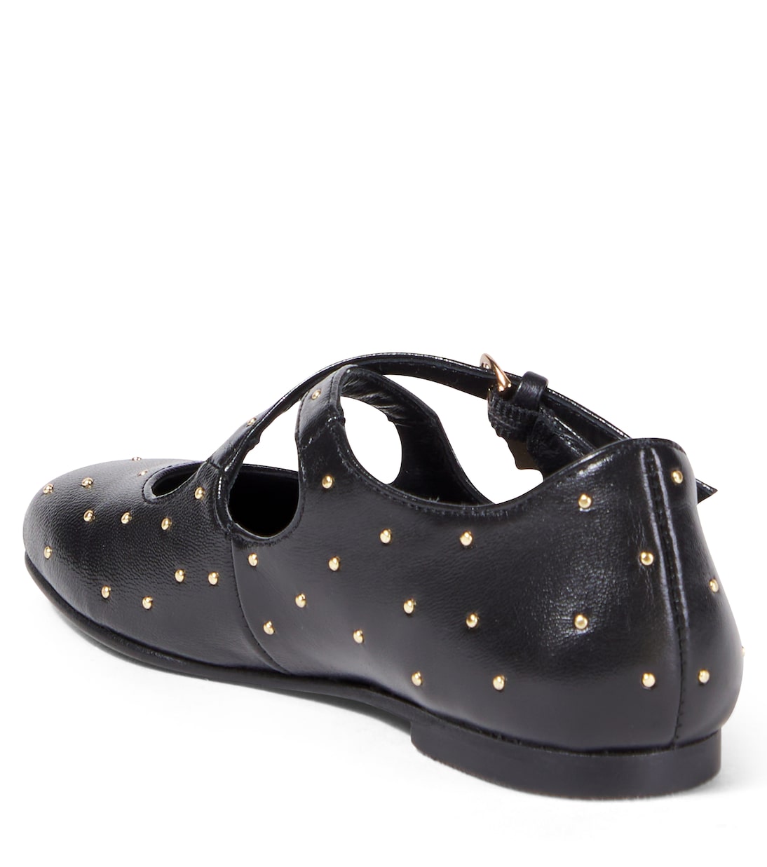 Medusa studded leather Mary Jane flats | Versace Kids