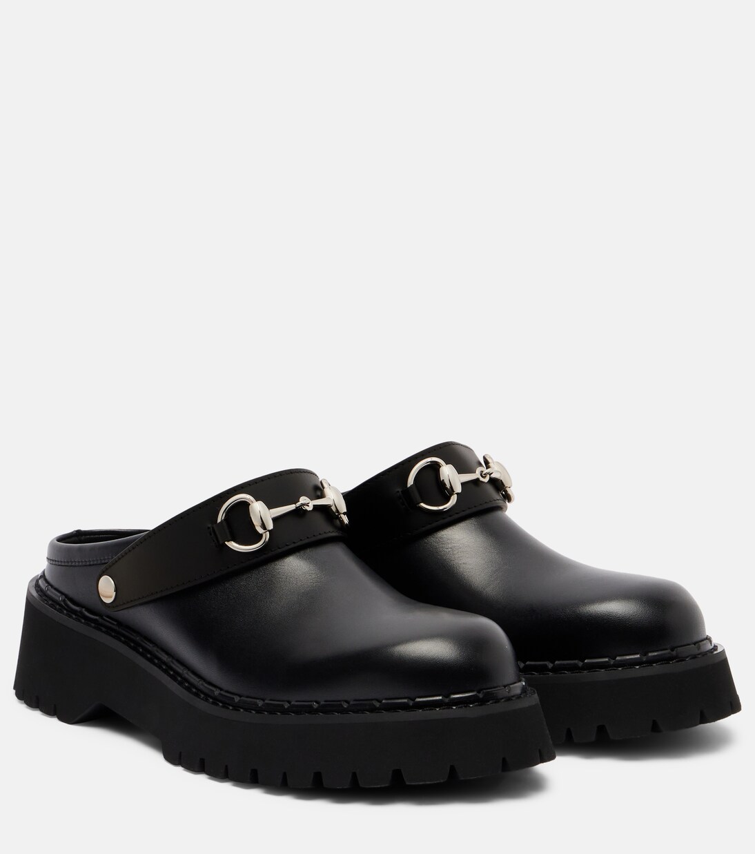 Horsebit leather mules | Gucci