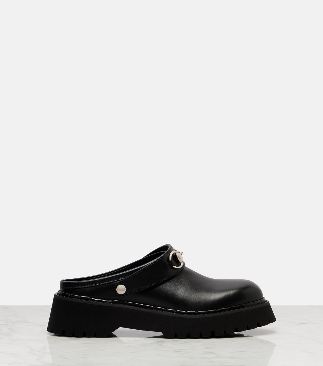 Horsebit leather mules | Gucci