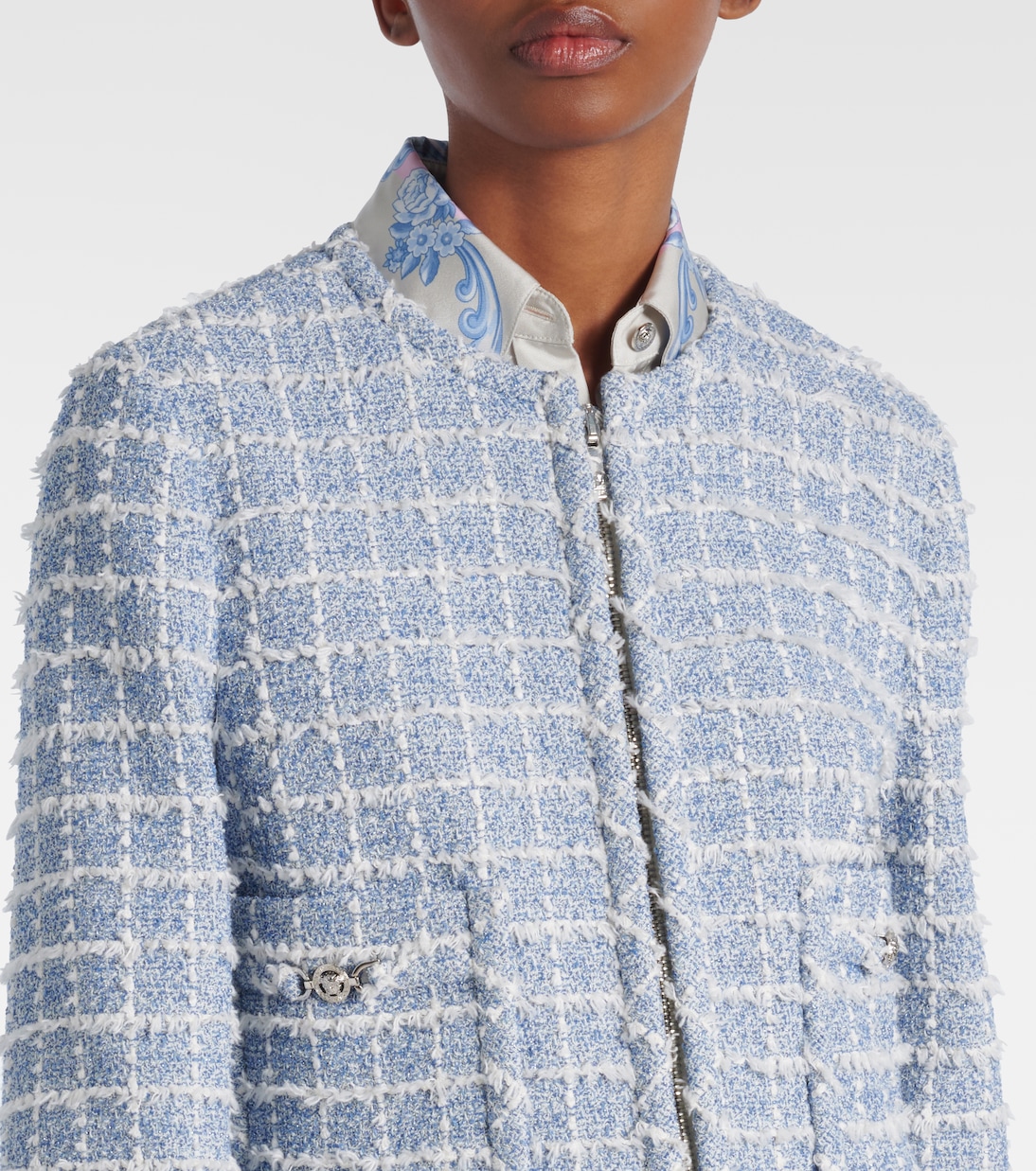 Giacca Medusa in tweed di misto cotone | Versace