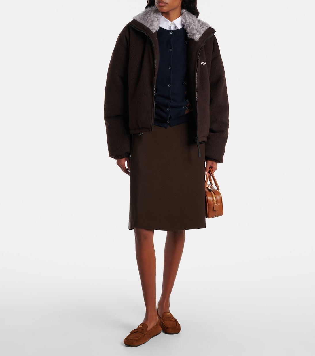 Logo华达呢飞行员夹克 | Miu Miu