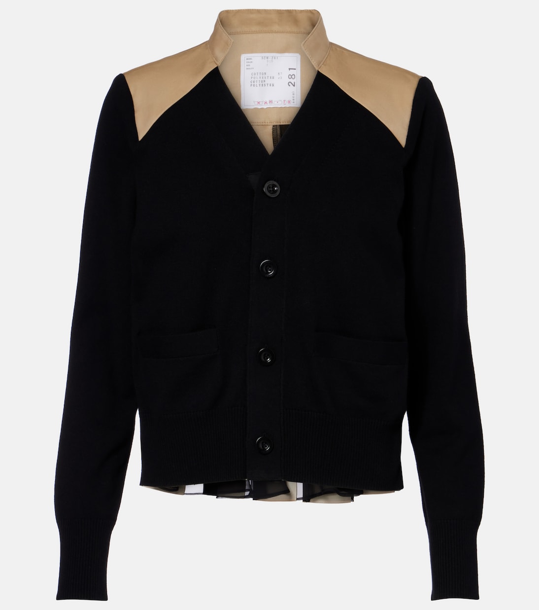 Cárdigan de gabardina en mezcla de algodón | Sacai