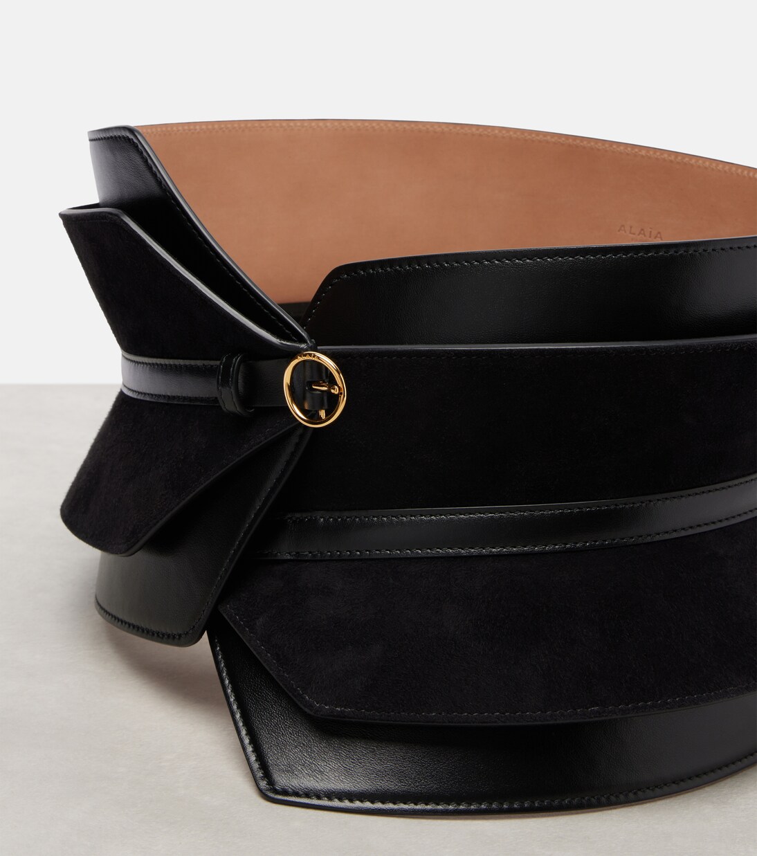 Ceinture bustier en daim et cuir | Alaïa