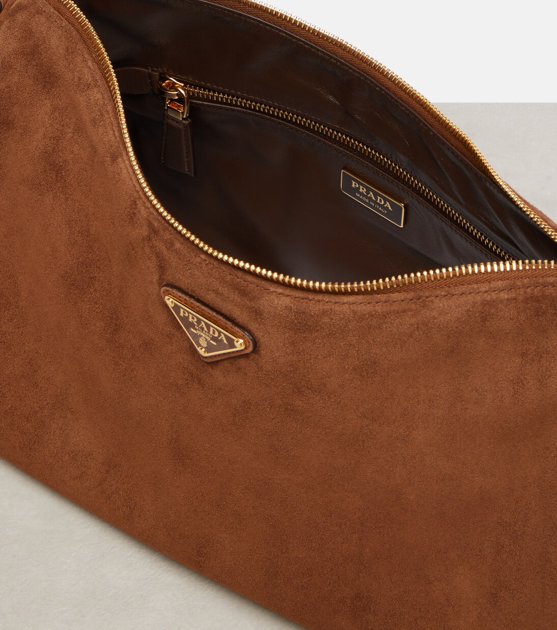 Prada Aimée Large suede shoulder bag | Prada