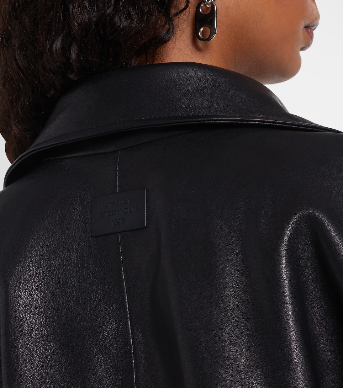 Veste en cuir à logo | Acne Studios