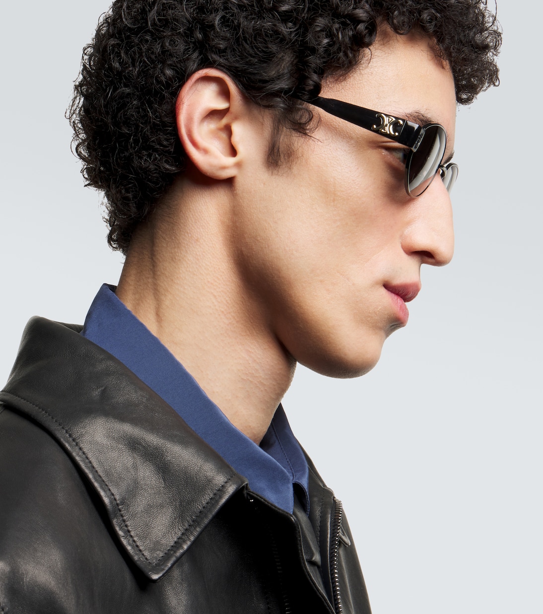 Triomphe Metal 01 oval sunglasses | Celine Eyewear