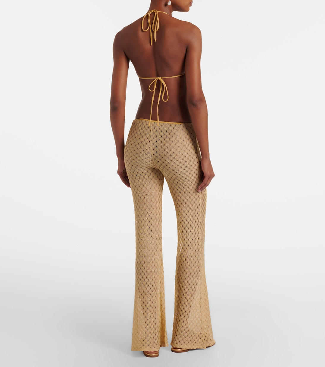 Open-knit lamé flared pants | Missoni