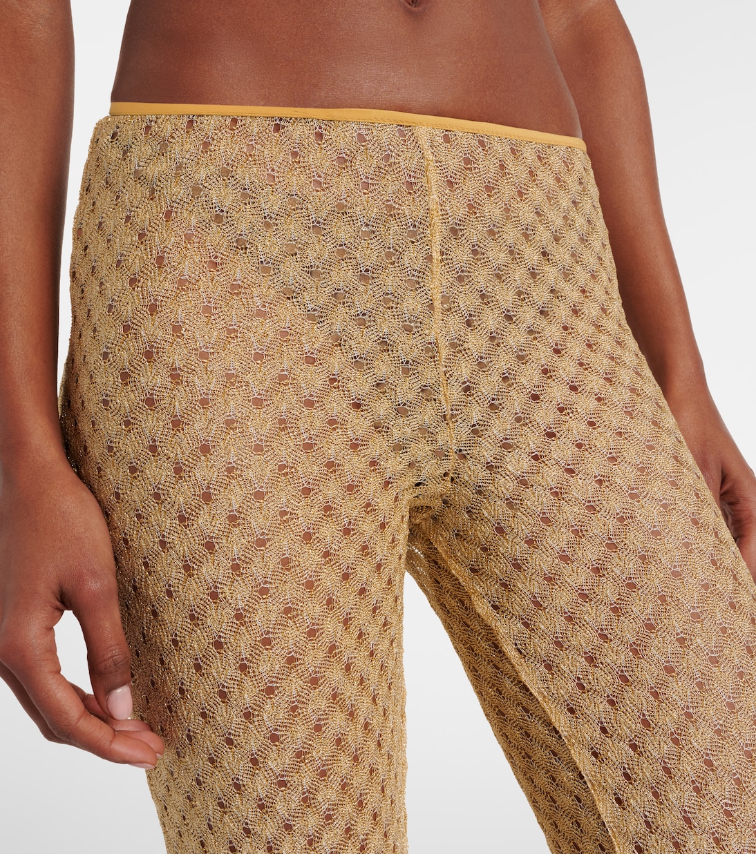 Open-knit lamé flared pants | Missoni