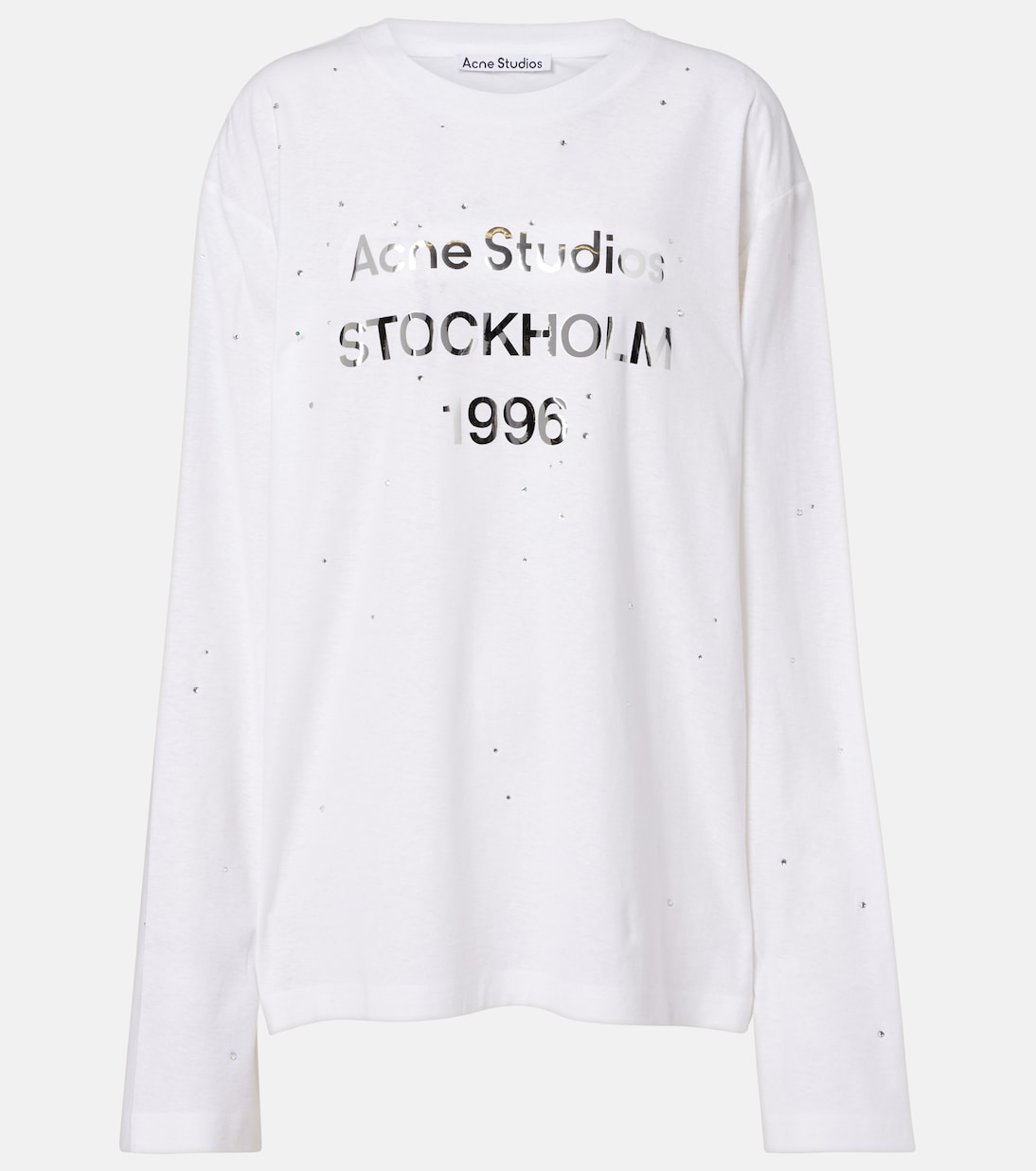 Longsleeve aus Jersey mit Kristallen | Acne Studios