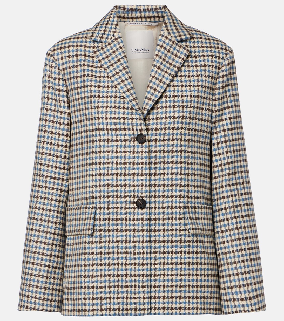 Nadia checked wool and cotton blazer | 'S Max Mara