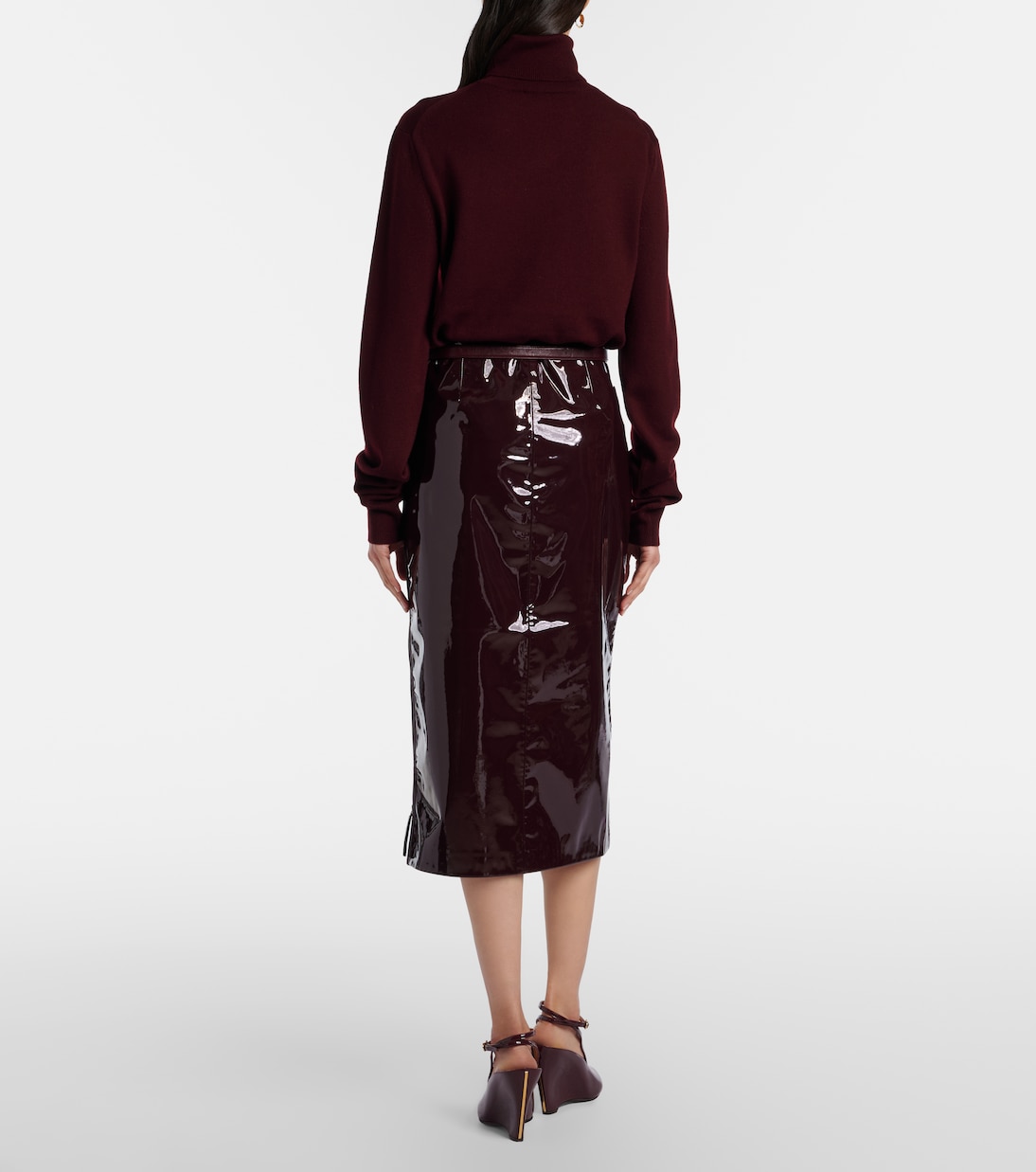 Samantha coated pencil skirt | The Frankie Shop