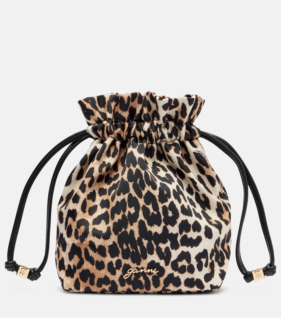 Bou leopard-print pouch | Ganni