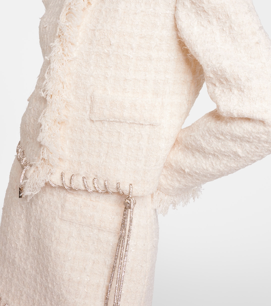 Jacke aus Tweed mit Kristallen | Area