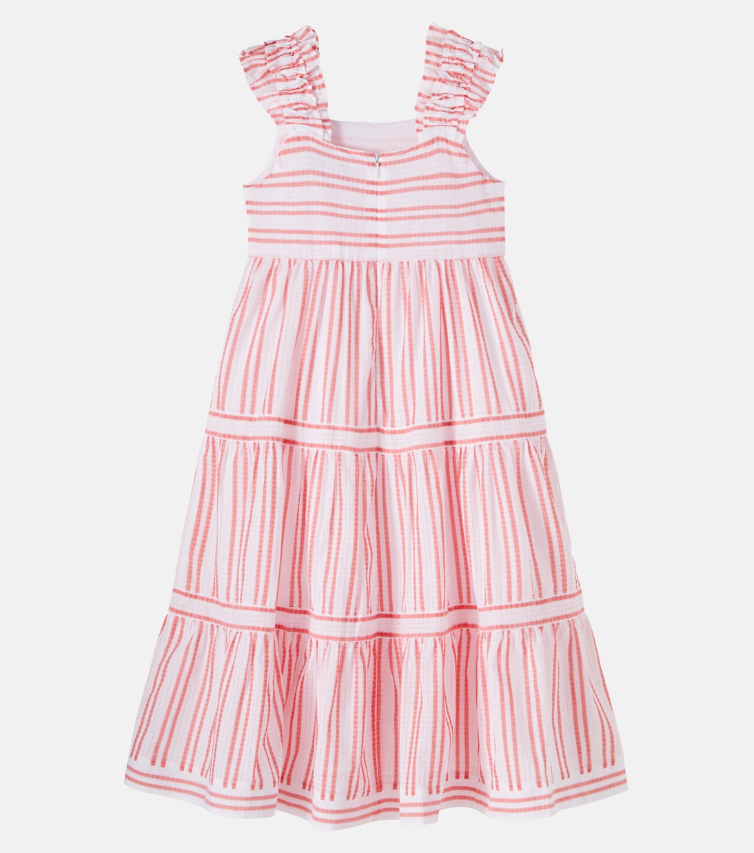 Ruffled striped cotton dress | Tartine et Chocolat