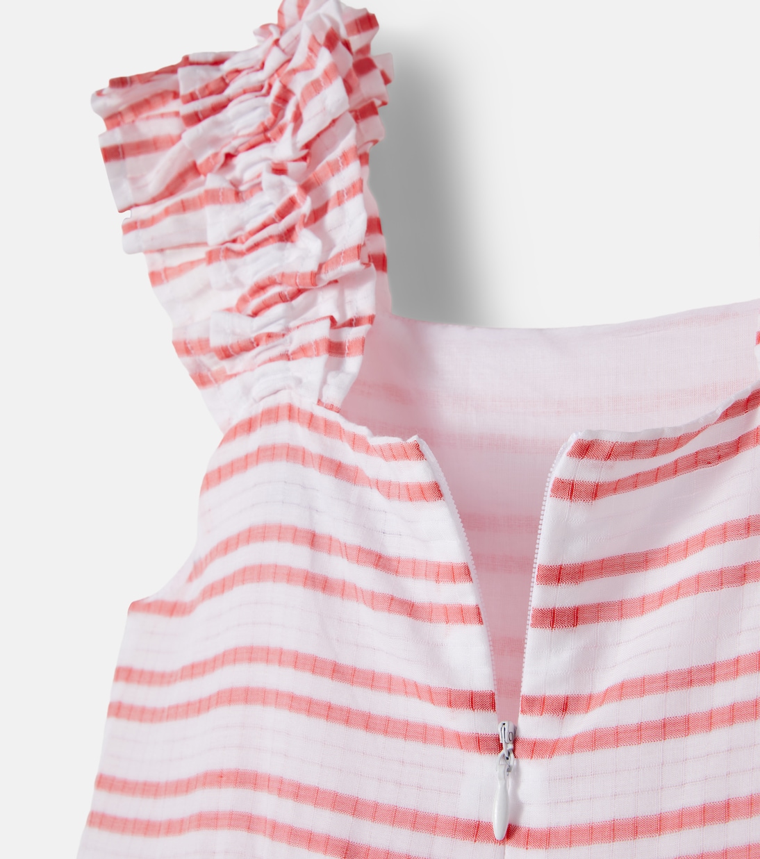 Ruffled striped cotton dress | Tartine et Chocolat