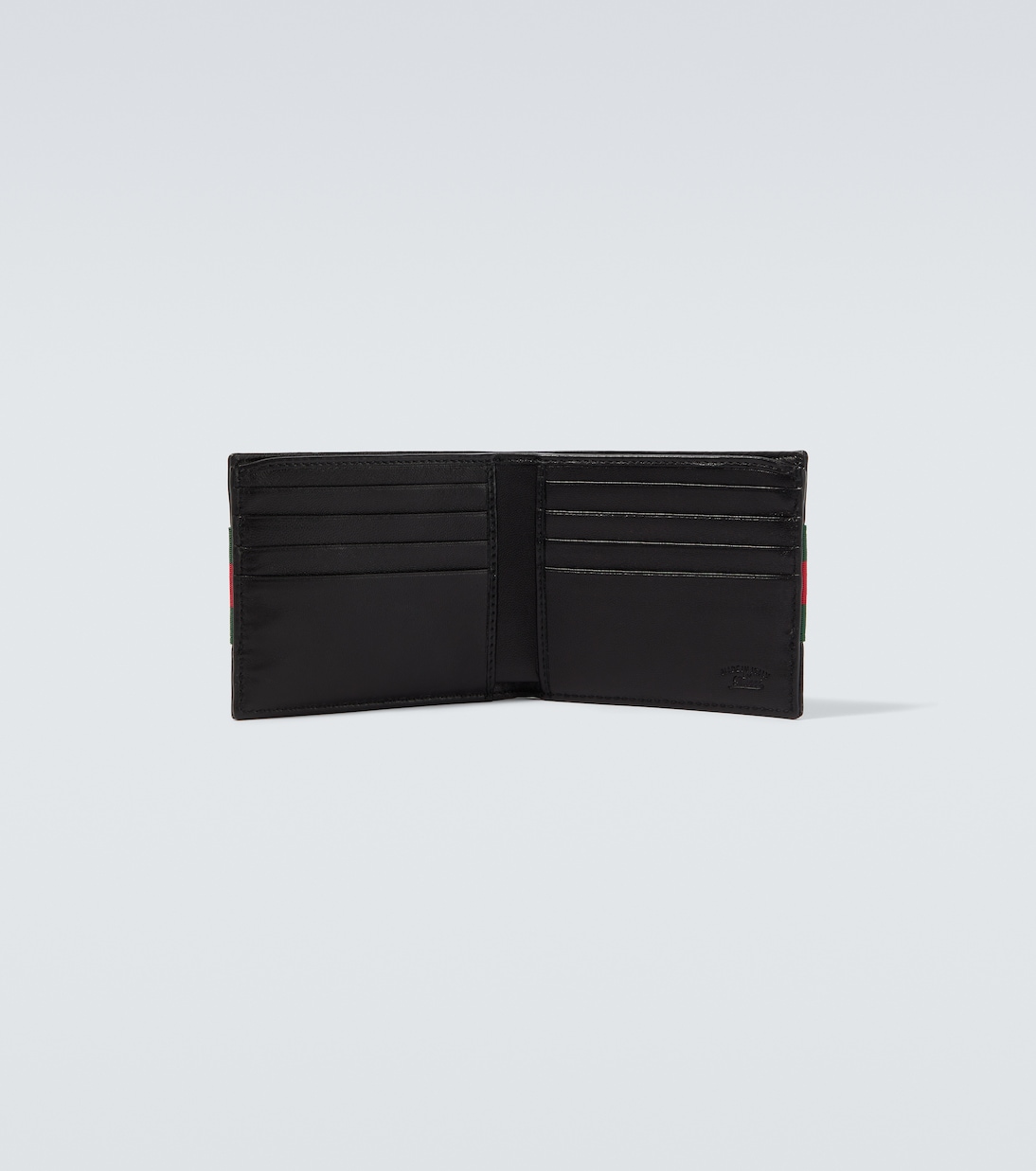 Web Trademark leather bifold wallet | Gucci