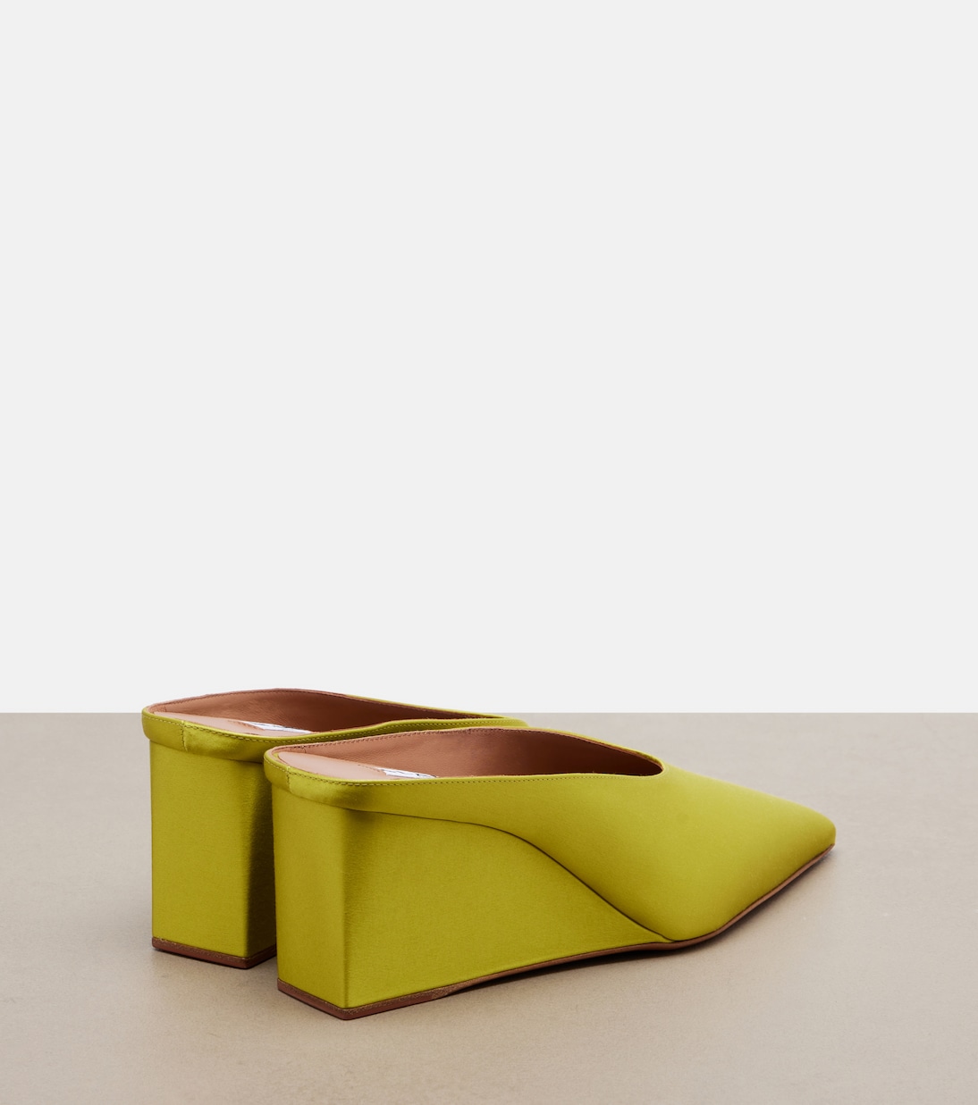 Cube satin wedge mules | Alaïa