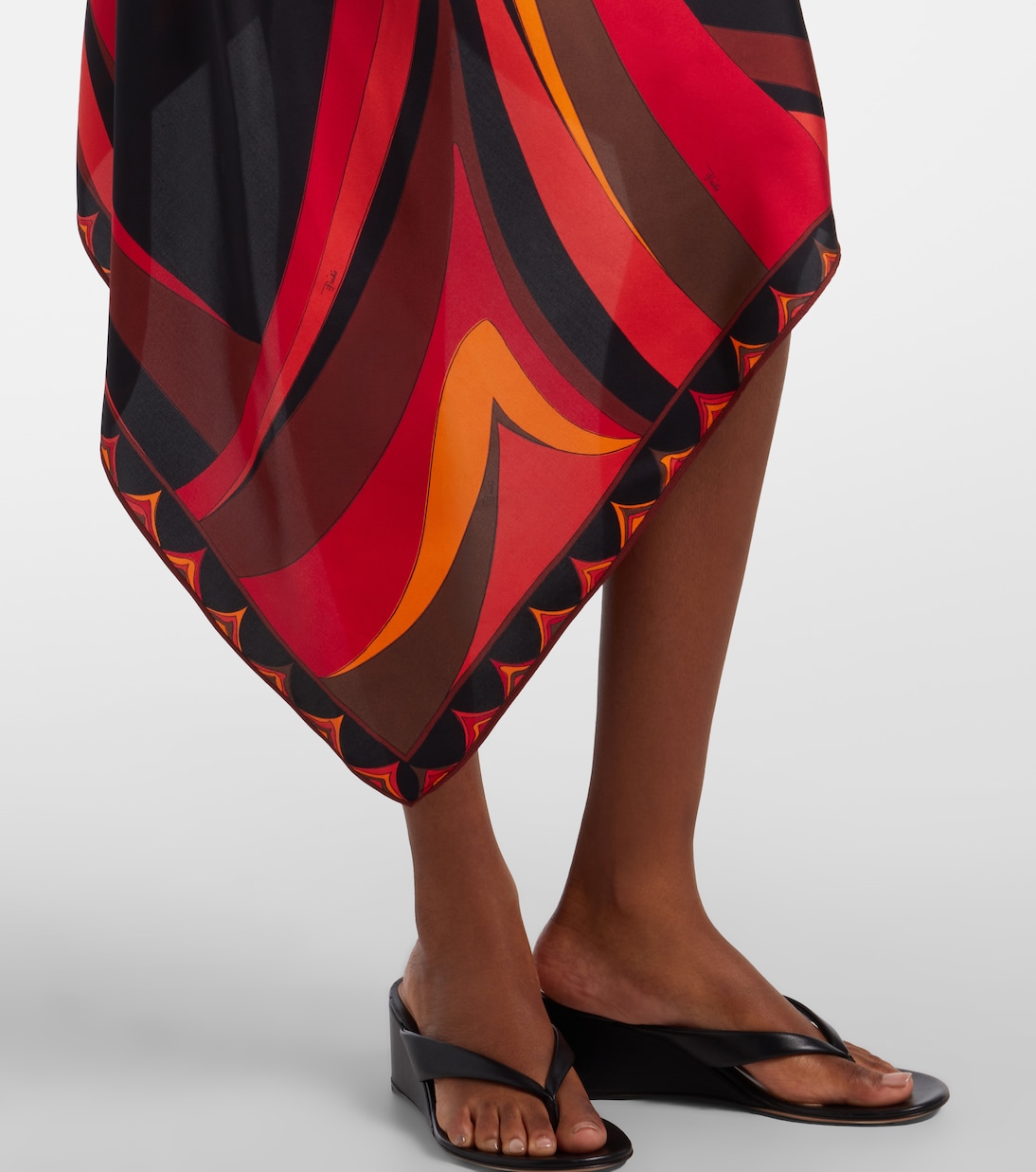 Fari halterneck silk twill midi dress | Pucci
