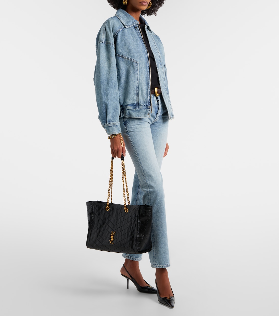 Schultertasche Niki Medium aus Leder | Saint Laurent