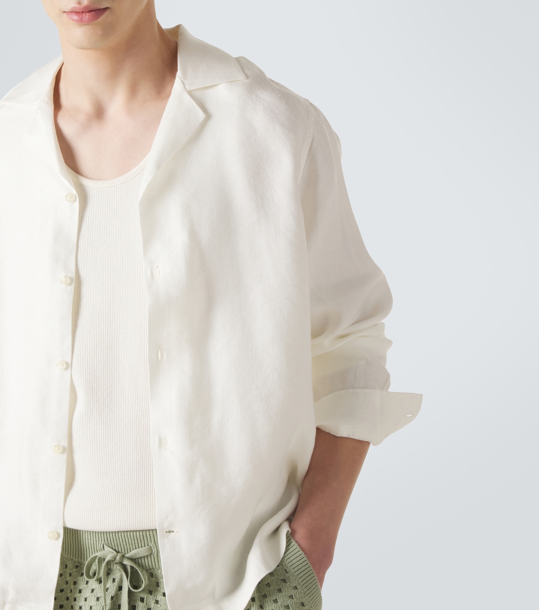 Safra linen-blend shirt | Frescobol Carioca