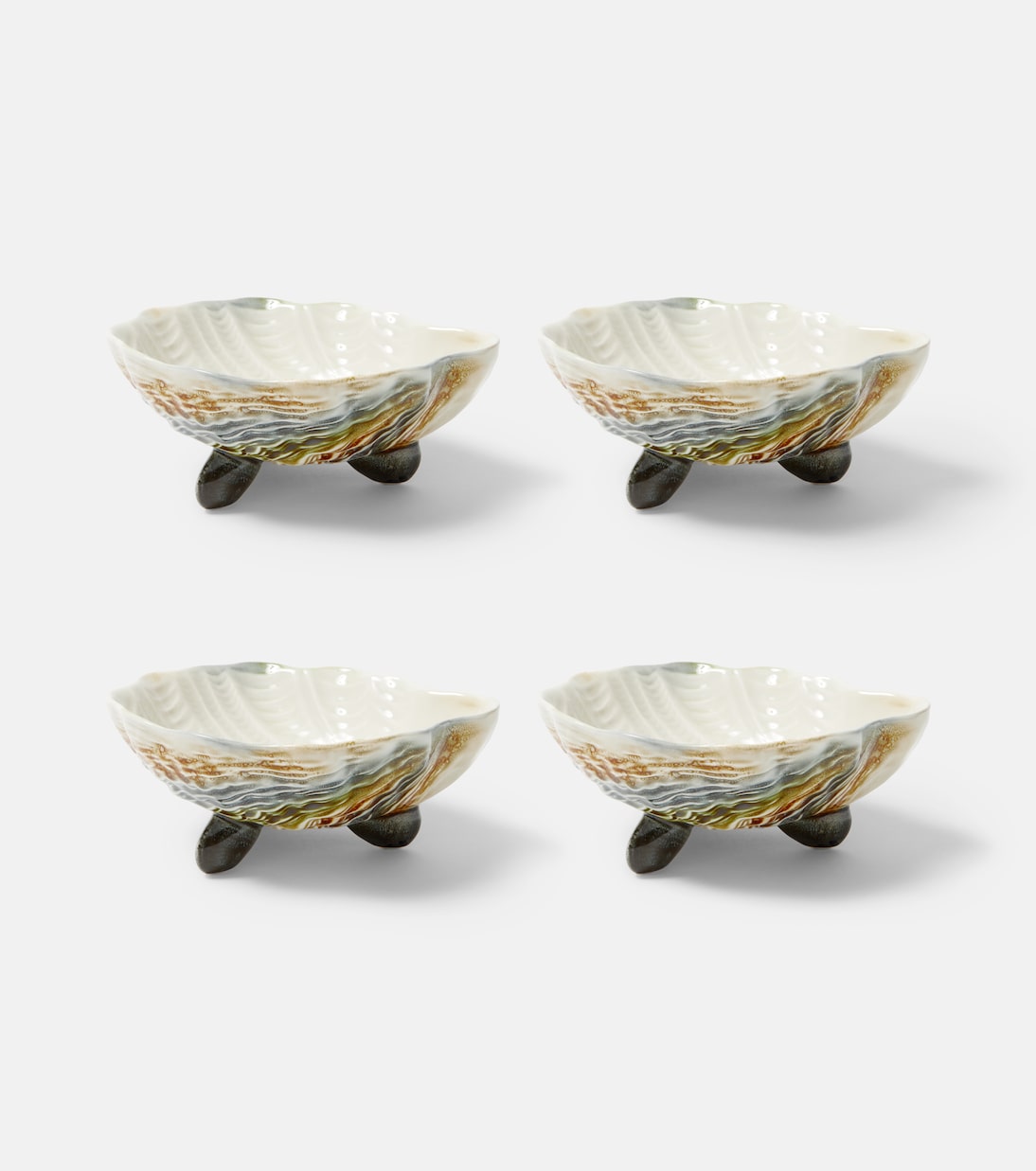 Set de bols Oyster & Scallops en faïence | Bordallo Pinheiro