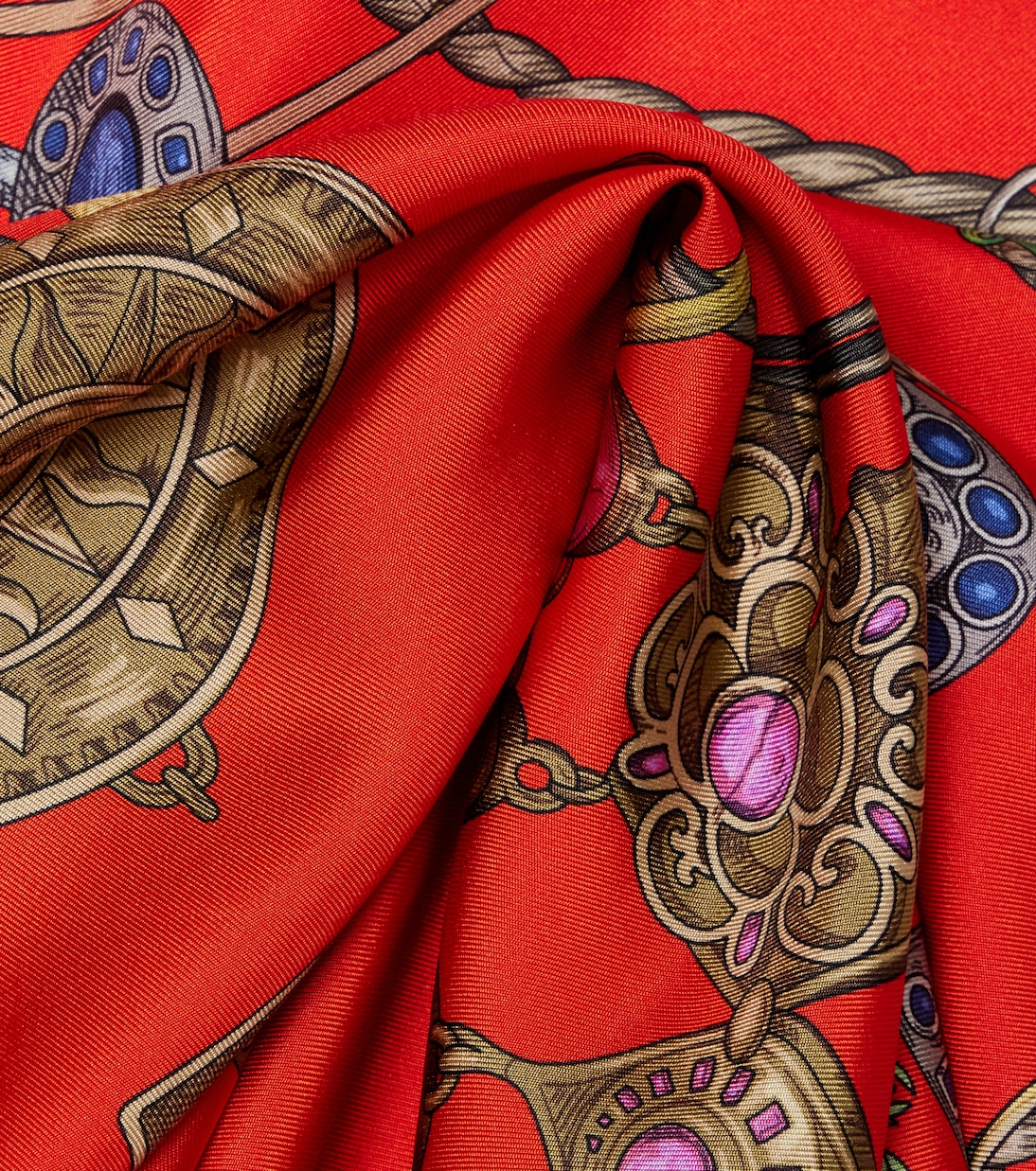 Printed silk twill scarf | Versace
