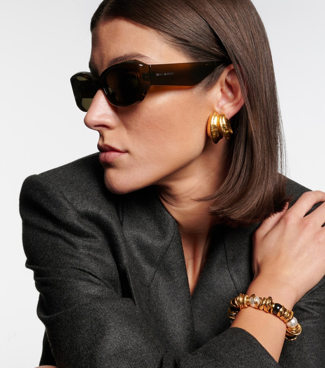 SL Logo rectangular sunglasses | Saint Laurent