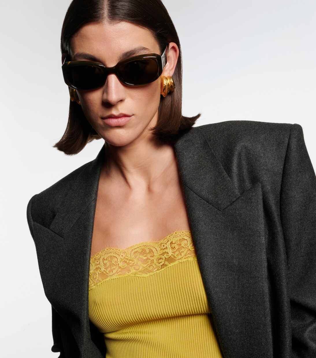 SL Logo rectangular sunglasses | Saint Laurent