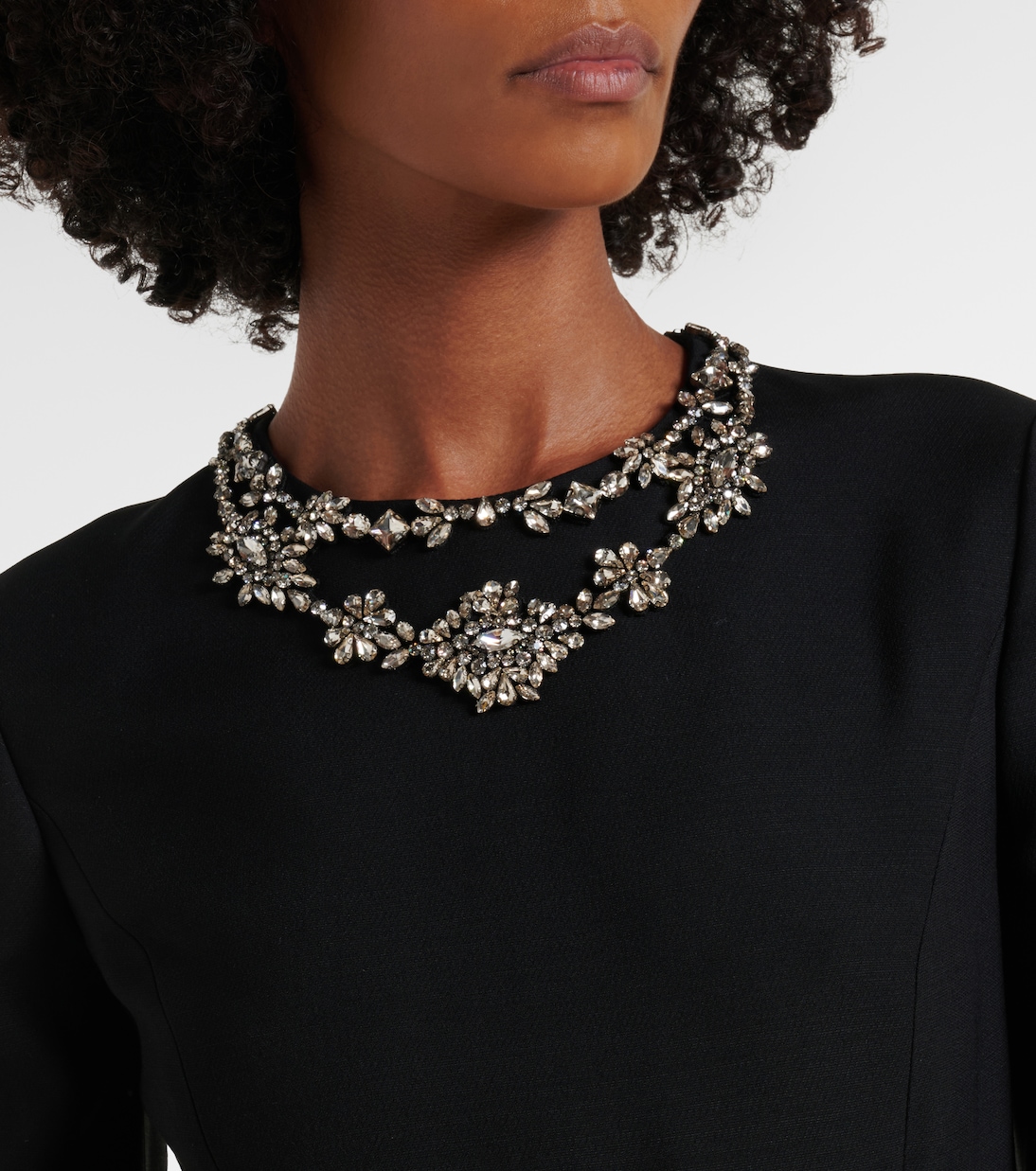 Crepe Couture embellished midi dress | Valentino
