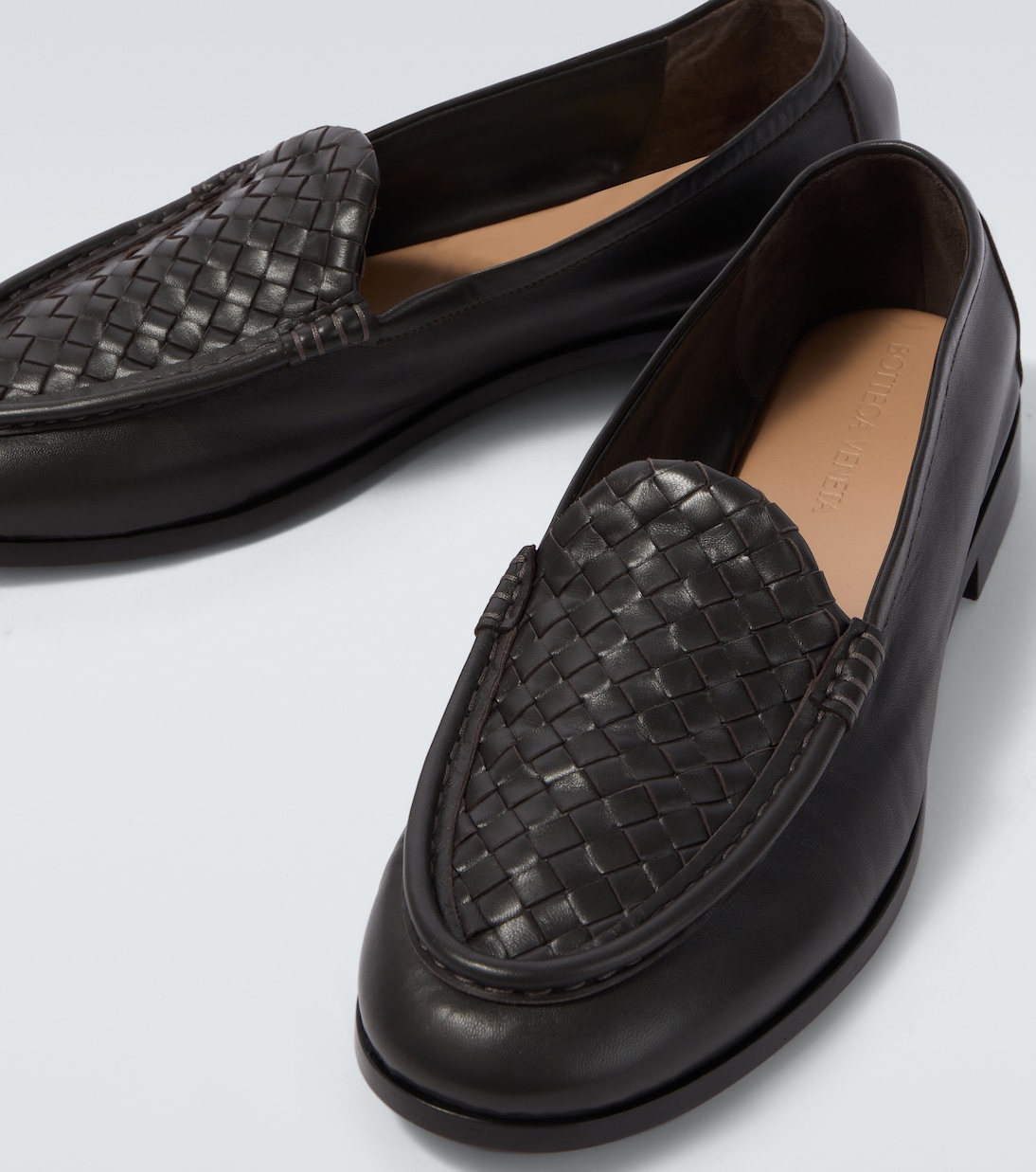 Silenzio Intrecciato leather loafers | Bottega Veneta