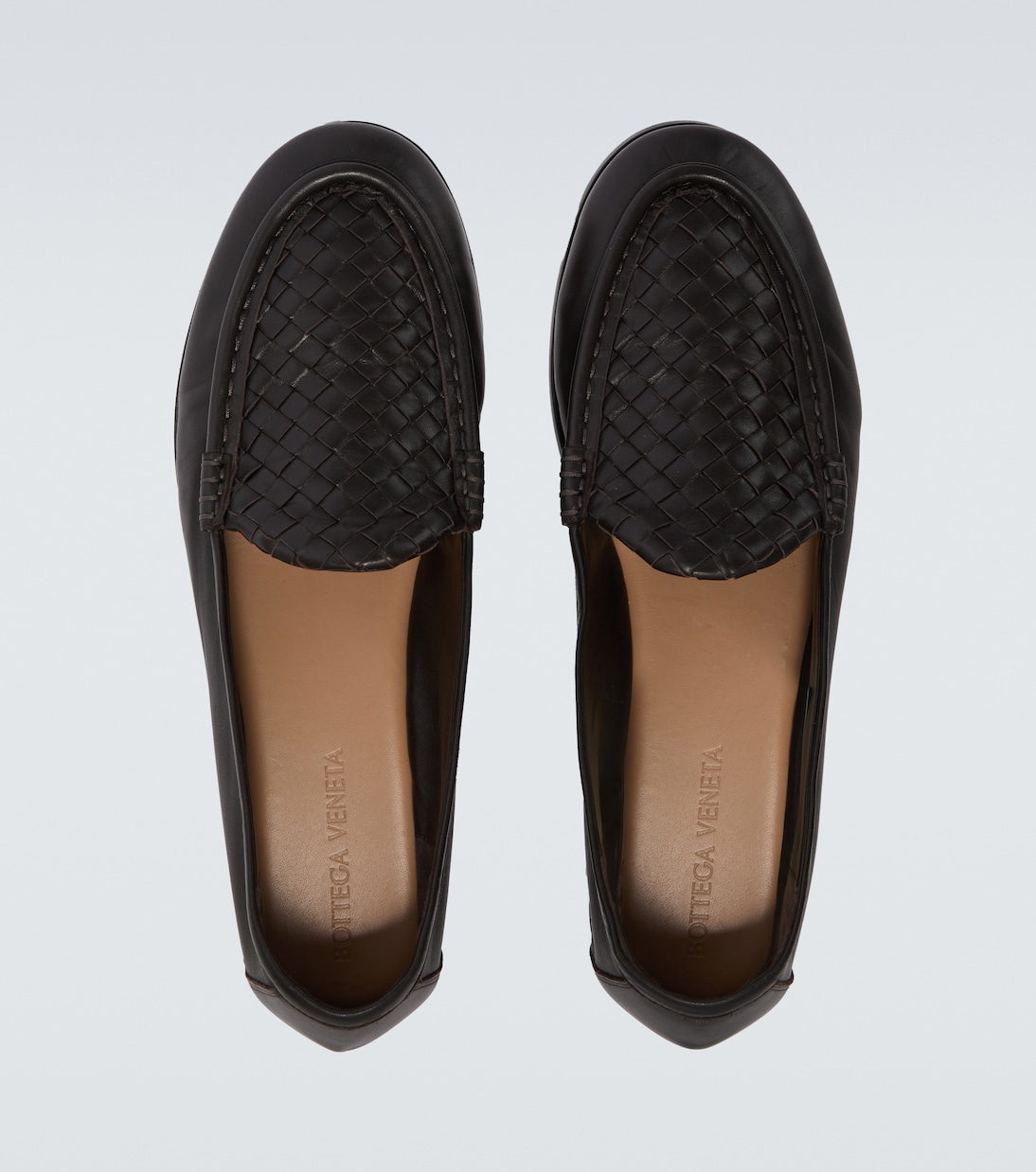 Silenzio Intrecciato leather loafers | Bottega Veneta