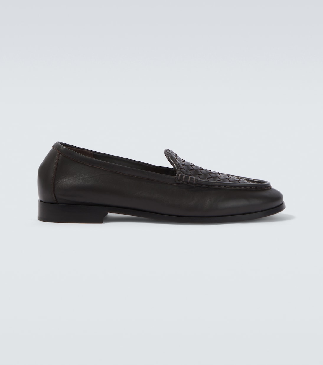 Silenzio Intrecciato leather loafers | Bottega Veneta