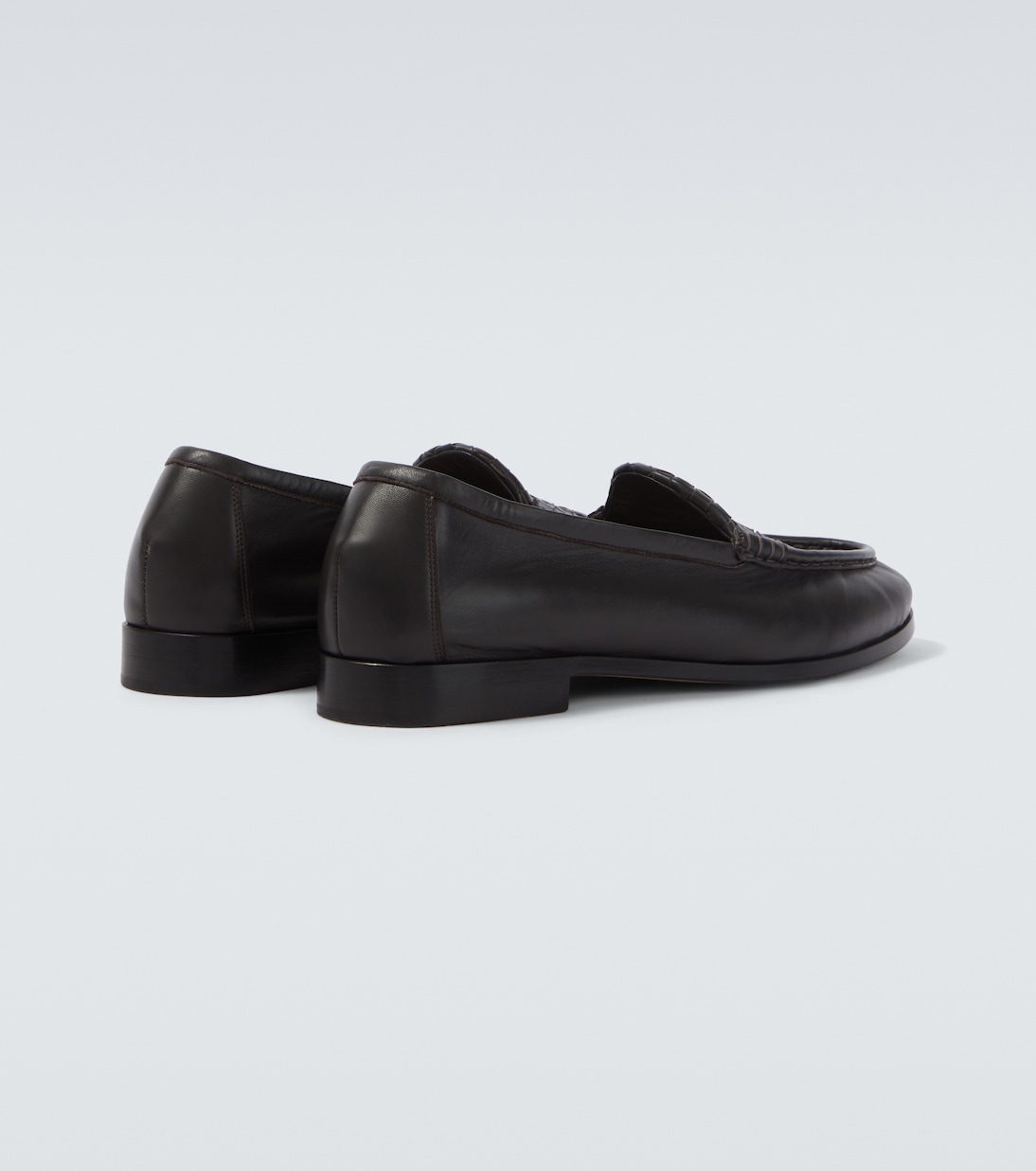Silenzio Intrecciato leather loafers | Bottega Veneta